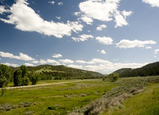 Ranch at Rock Creek Montana view open plains blue sky