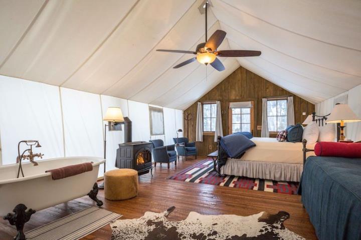 Cabin interior at The Ranch at Rock Creek