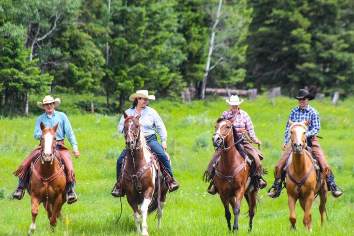 Riding at The Bar W Guest Ranch