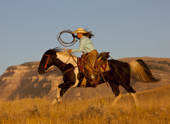 Hideout Lodge horseback riding cowgirl Wyoming